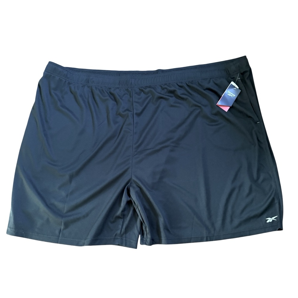 Reebok Black Shorts 9" Pull On Men’s Size 8XL Plus Size Stretch Athleisure NEW